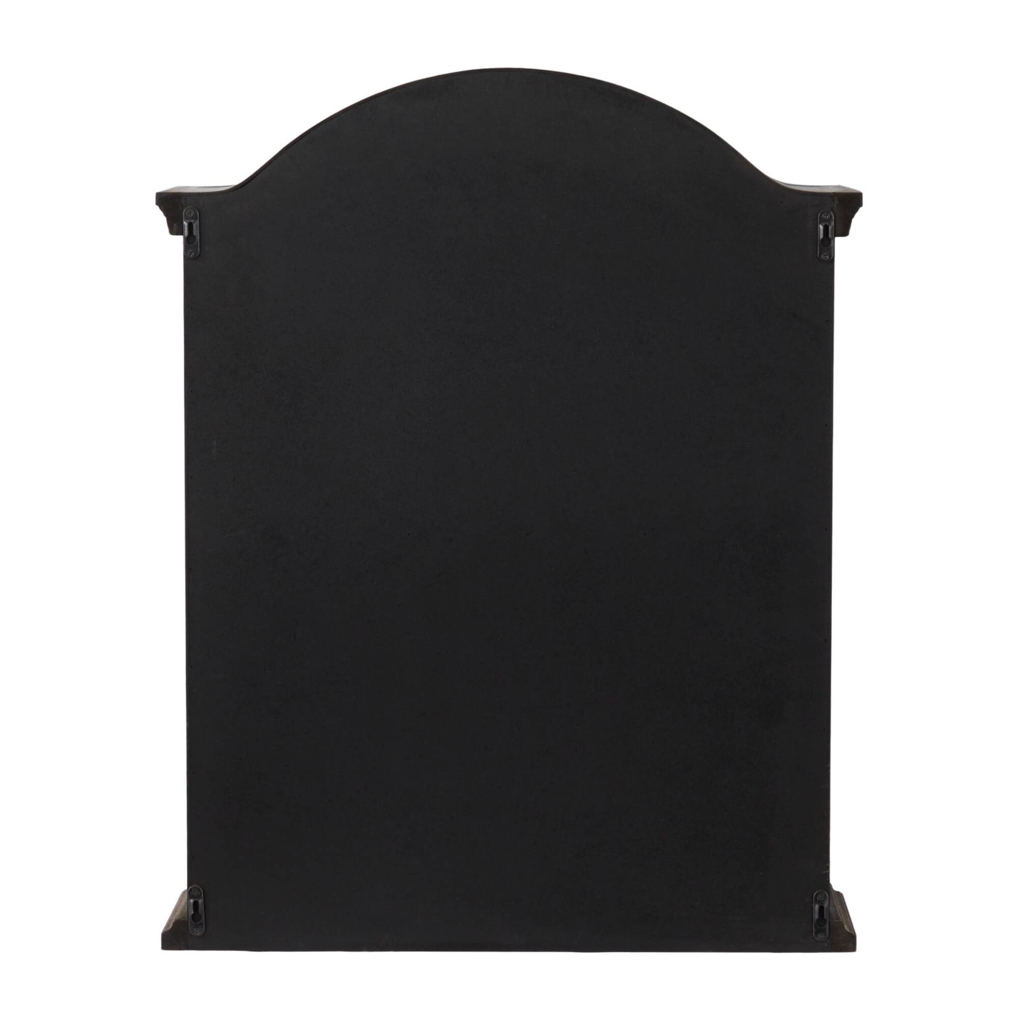 Black Traditional Wall Shelf, 22" x 8" x 28"